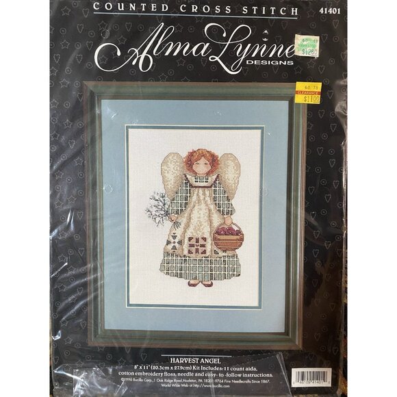 New Counted Cross Stitch Kit "Harvest Angel" Alma Lynne Designs 41401 - Picture 1 of 3